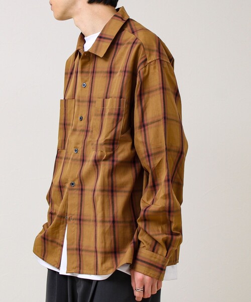 GLOSTER（グロスター）の「【奥行きのある色合い】オンブレチェック ロングスリーブシャツ（シャツ/ブラウス・メンズ・ホワイト系その他/ネイビー/ブラウン系その他・S/M/L）」の8枚目の写真
