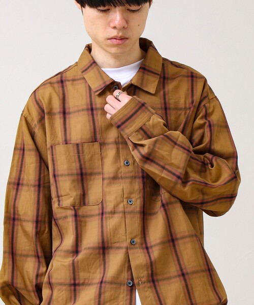 GLOSTER（グロスター）の「【奥行きのある色合い】オンブレチェック ロングスリーブシャツ（シャツ/ブラウス・メンズ・ホワイト系その他/ネイビー/ブラウン系その他・S/M/L）」の10枚目の写真