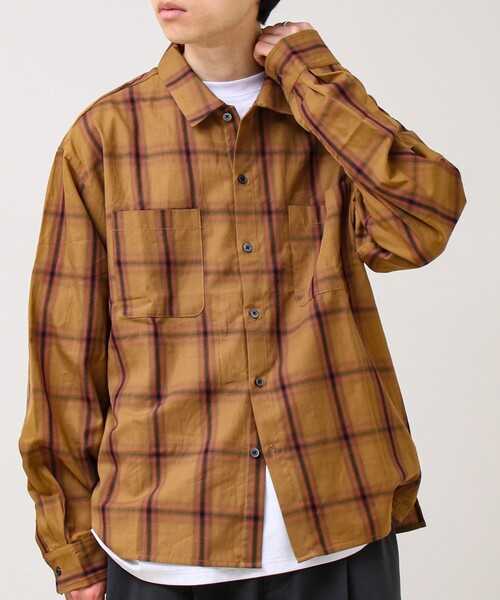 GLOSTER（グロスター）の「【奥行きのある色合い】オンブレチェック ロングスリーブシャツ（シャツ/ブラウス・メンズ・ホワイト系その他/ネイビー/ブラウン系その他・S/M/L）」の11枚目の写真