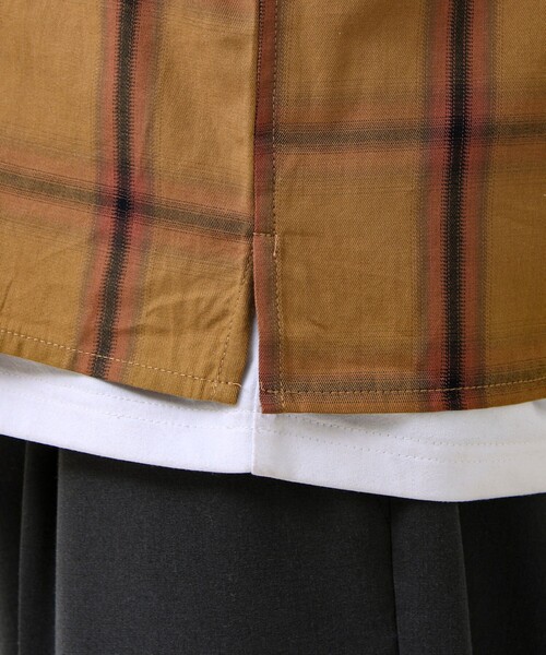 GLOSTER（グロスター）の「【奥行きのある色合い】オンブレチェック ロングスリーブシャツ（シャツ/ブラウス・メンズ・ホワイト系その他/ネイビー/ブラウン系その他・S/M/L）」の15枚目の写真