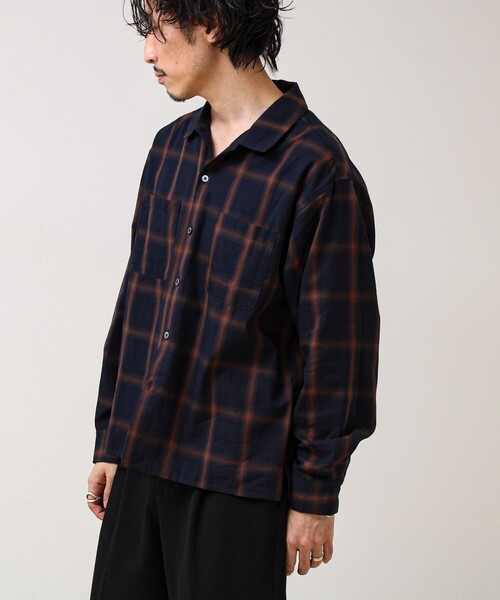 GLOSTER（グロスター）の「【奥行きのある色合い】オンブレチェック ロングスリーブシャツ（シャツ/ブラウス・メンズ・ホワイト系その他/ネイビー/ブラウン系その他・S/M/L）」の20枚目の写真