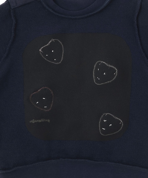 petit main（プティマイン）の「いちごモチーフトレーナー（スウェット・キッズ・ネイビー/トップグレー/ホワイト系・100cm/110cm/120cm/90cm/130cm/80ｃｍ）」の7枚目の写真