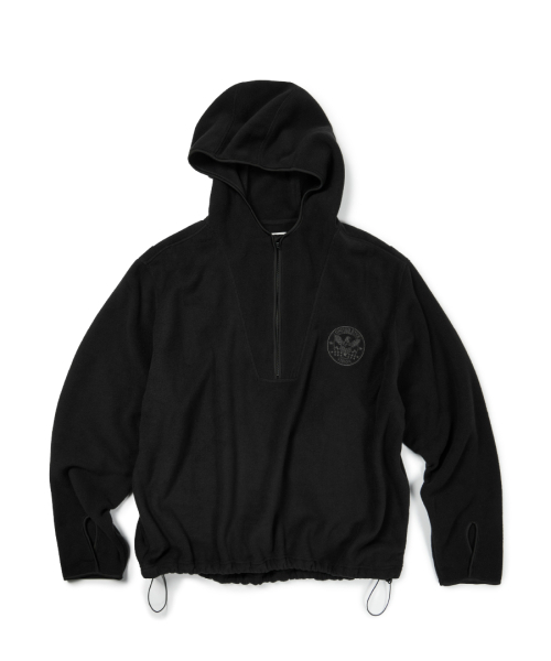 ETCE(イーティーシーイー)の「UNITED FLEECE HOOD ANORAK (BLACK)(ナイロンジャケット・レディース・その他・M/L/XL)」の1枚目の写真