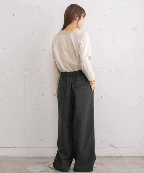 POU DOU DOU（プードゥドゥ）の「ポンチタックパンツ（その他パンツ・レディース・ダークブラウン/ダークグレー/オートミール・3）」の17枚目の写真