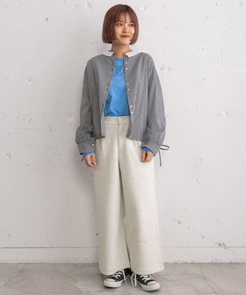 POU DOU DOU（プードゥドゥ）の「ポンチタックパンツ（その他パンツ・レディース・ダークブラウン/ダークグレー/オートミール・3）」の4枚目の写真