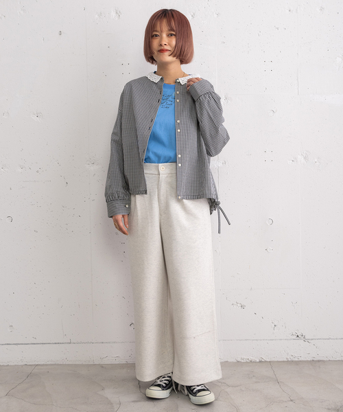 POU DOU DOU（プードゥドゥ）の「ポンチタックパンツ（その他パンツ・レディース・ダークブラウン/ダークグレー/オートミール・3）」の5枚目の写真