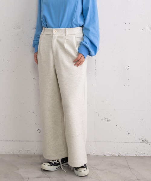 POU DOU DOU（プードゥドゥ）の「ポンチタックパンツ（その他パンツ・レディース・ダークブラウン/ダークグレー/オートミール・3）」の3枚目の写真