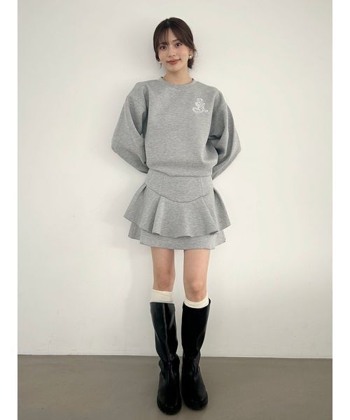 SNIDEL(スナイデル)の「ボンディングスカショーパン(その他パンツ・レディース・ホワイト/グレー/ライトブルー・0/1)」の4枚目の写真