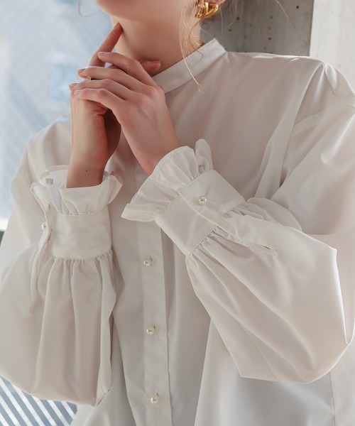 DONOBAN（ドノバン）の「ビッグリボンブラウス（シャツ/ブラウス・レディース・ブラック/ピンク/ホワイト・ONE SIZE）」の5枚目の写真