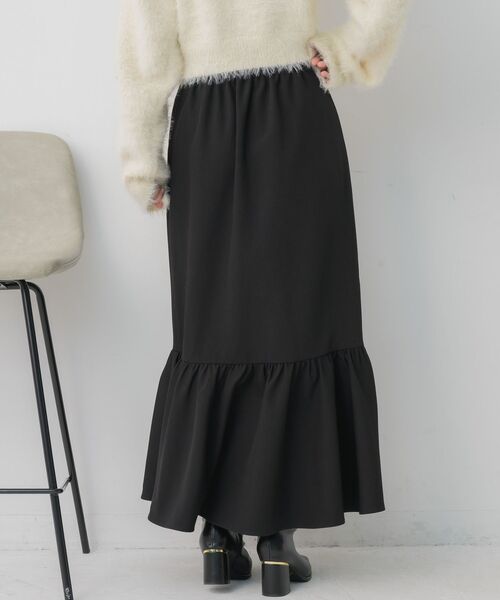 ems excite（エムズエキサイト）の「ギャザーフリルマーメイドSK（スカート・レディース・ピンク/ナチュラル/ブラック・FREE）」の11枚目の写真