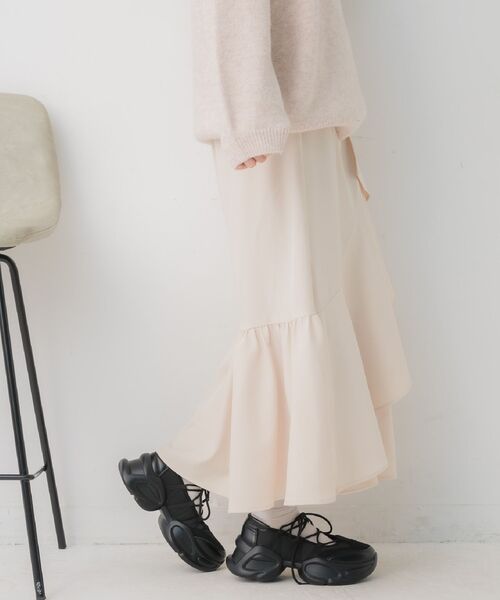 ems excite（エムズエキサイト）の「ギャザーフリルマーメイドSK（スカート・レディース・ピンク/ナチュラル/ブラック・FREE）」の18枚目の写真
