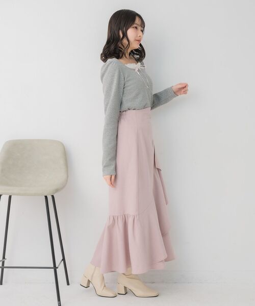 ems excite（エムズエキサイト）の「ギャザーフリルマーメイドSK（スカート・レディース・ピンク/ナチュラル/ブラック・FREE）」の22枚目の写真