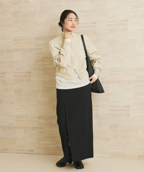 plage（プラージュ）の「《追加》JOHNBULL / ジョンブル 別注 ZIP スウェット 2（スウェット・レディース・アイボリー/カーキ・FREE）」の4枚目の写真