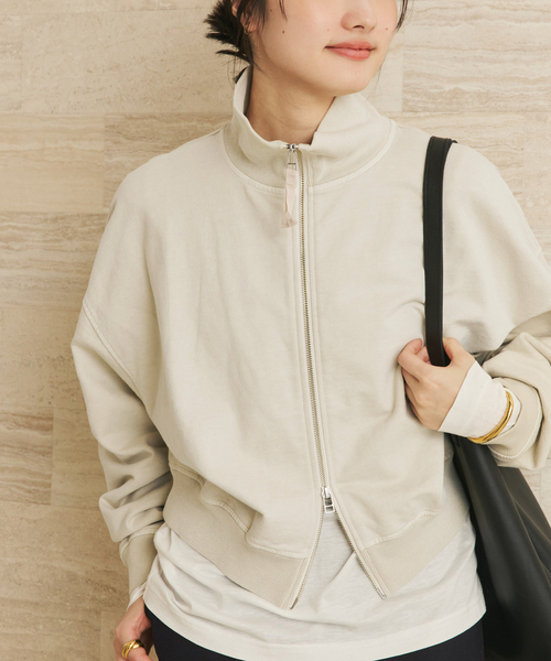 plage（プラージュ）の「《追加》JOHNBULL / ジョンブル 別注 ZIP スウェット 2（スウェット・レディース・アイボリー/カーキ・FREE）」の7枚目の写真