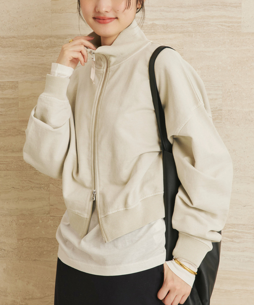 plage（プラージュ）の「《追加》JOHNBULL / ジョンブル 別注 ZIP スウェット 2（スウェット・レディース・アイボリー/カーキ・FREE）」の9枚目の写真