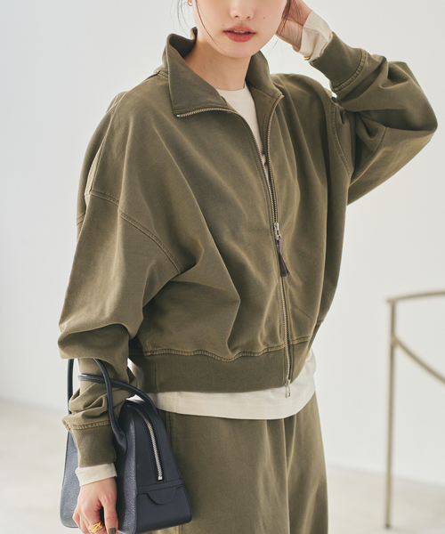 plage(プラージュ)の「《追加》JOHNBULL / ジョンブル 別注 ZIP スウェット 2(スウェット・レディース・アイボリー/カーキ・FREE)」の3枚目の写真