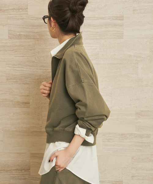 plage(プラージュ)の「《追加》JOHNBULL / ジョンブル 別注 ZIP スウェット 2(スウェット・レディース・アイボリー/カーキ・FREE)」の14枚目の写真