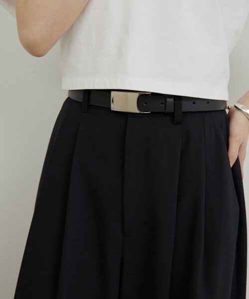 GALLARDAGALANTE（ガリャルダガランテ）の「トップバックルベルト（ベルト・レディース・ブラック/ブラウン・FREE）」の2枚目の写真