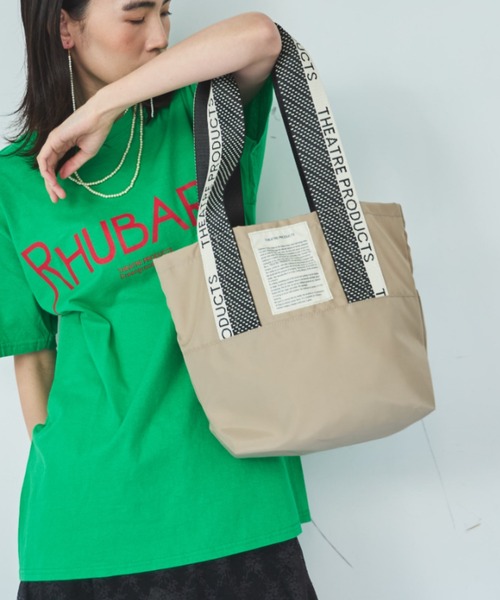 THEATRE PRODUCTS（シアタープロダクツ）の「ドット柄 ジャガードテープ MISSISSIPPI Msize／ジャガードテープ バッグ/パソコン13インチ・500mlペットボトル収納可能（トートバッグ・レディース・ブラウン/ベージュ/ブラック・FREE）」の3枚目の写真