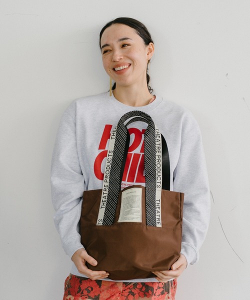 THEATRE PRODUCTS（シアタープロダクツ）の「ドット柄 ジャガードテープ MISSISSIPPI Msize／ジャガードテープ バッグ/パソコン13インチ・500mlペットボトル収納可能（トートバッグ・レディース・ブラウン/ベージュ/ブラック・FREE）」の7枚目の写真