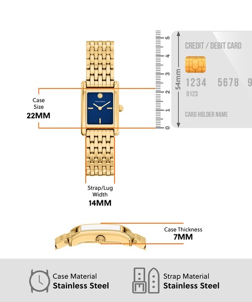 TORY BURCH(トリーバーチ)の「トリーバーチ 腕時計 レディース アナログ ステンレス TBW1098(アナログ腕時計・レディース・ゴールド・FREE)」の2枚目の写真