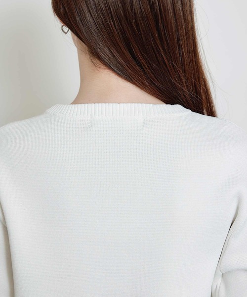 PICCIN（ピッチン）の「ポケットリボンカーディガン（カーディガン/ボレロ・レディース・ブラック/オフホワイト・M）」の22枚目の写真