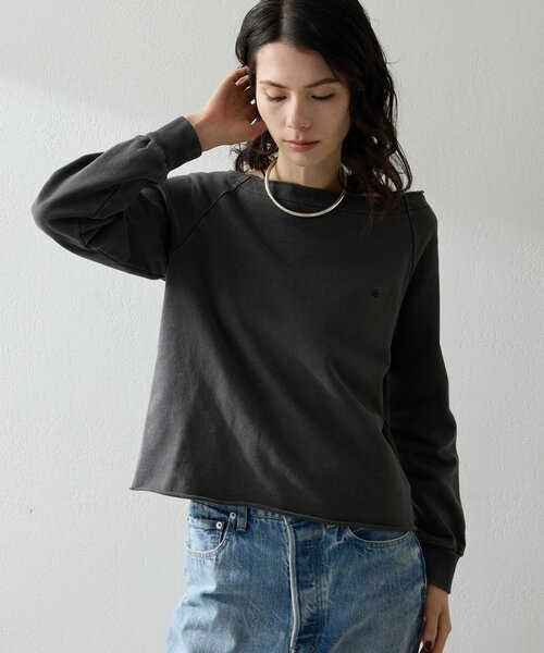 Whim Gazette（ウィムガゼット）の「オフショル刺繍プルオーバー（スウェット・レディース・アイボリー/チャコールグレー/グレー/ベージュ・FREE）」の20枚目の写真