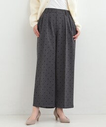 SHOO・LA・RUE | 【S-LL】きれい見えも叶う フロッキードットワイドパンツ(その他パンツ)