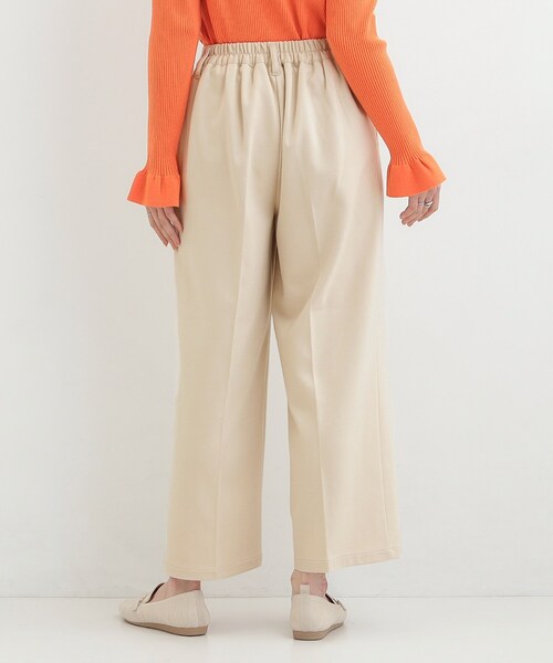SHOO・LA・RUE(シューラルー)の「【S-LL】きれい見えも叶う フロッキードットワイドパンツ(その他パンツ・レディース・アイボリー系5/チャコール/アイボリー・01/04/03/02)」の5枚目の写真