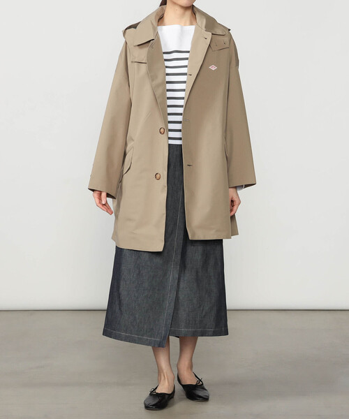 DANTON（ダントン）の「DANTON | 3レイヤークロス ショートバルマカーンコート WOMEN（ステンカラーコート・レディース・ベージュ・S）」の3枚目の写真