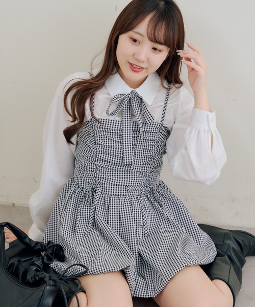 continuer de NICE CLAUP(コンティニューデナイスクラップ)の「アソート柄バルーンキャミチュニック(シャツ/ブラウス・レディース・ブラック/その他3/その他2/その他1/ピンク・FREE)」の5枚目の写真