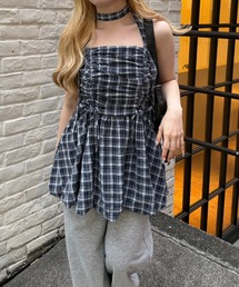 continuer de NICE CLAUP（コンティニューデナイスクラップ）の「【ふんわり感がたまらない】アソート柄バルーンキャミチュニック（シャツ/ブラウス）」