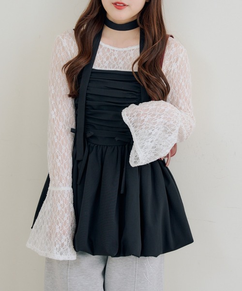 continuer de NICE CLAUP(コンティニューデナイスクラップ)の「アソート柄バルーンキャミチュニック(シャツ/ブラウス・レディース・ブラック/その他3/その他2/その他1/ピンク・FREE)」の18枚目の写真