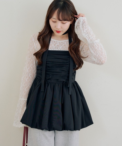 continuer de NICE CLAUP(コンティニューデナイスクラップ)の「アソート柄バルーンキャミチュニック(シャツ/ブラウス・レディース・ブラック/その他3/その他2/その他1/ピンク・FREE)」の22枚目の写真