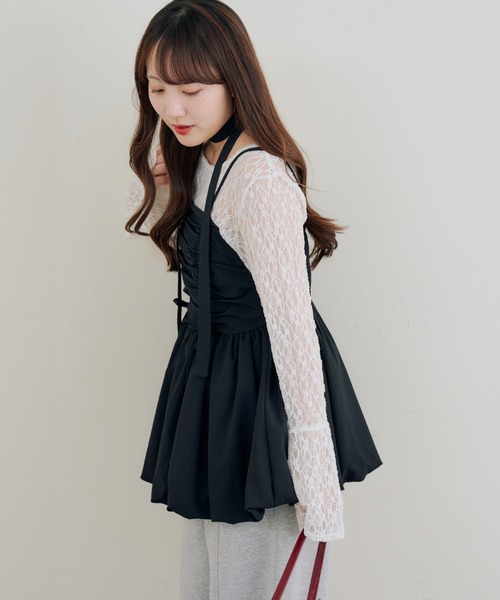 continuer de NICE CLAUP(コンティニューデナイスクラップ)の「アソート柄バルーンキャミチュニック(シャツ/ブラウス・レディース・ブラック/その他3/その他2/その他1/ピンク・FREE)」の19枚目の写真