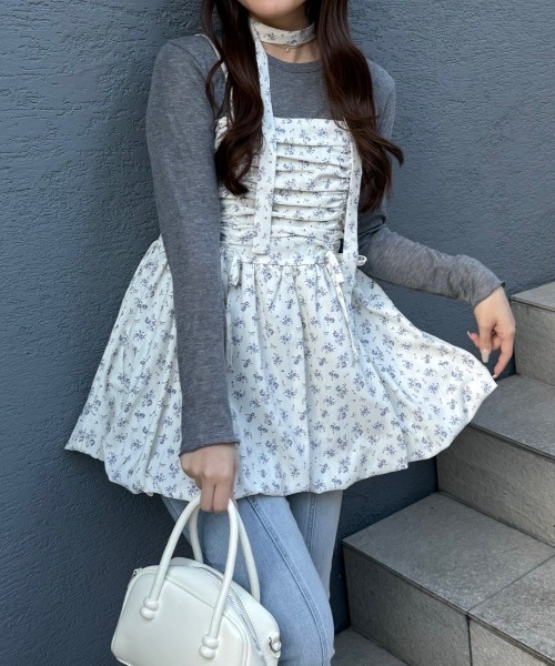 continuer de NICE CLAUP(コンティニューデナイスクラップ)の「アソート柄バルーンキャミチュニック(シャツ/ブラウス・レディース・ブラック/その他3/その他2/その他1/ピンク・FREE)」の6枚目の写真