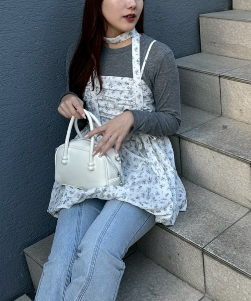 continuer de NICE CLAUP(コンティニューデナイスクラップ)の「アソート柄バルーンキャミチュニック(シャツ/ブラウス・レディース・ブラック/その他3/その他2/その他1/ピンク・FREE)」の8枚目の写真