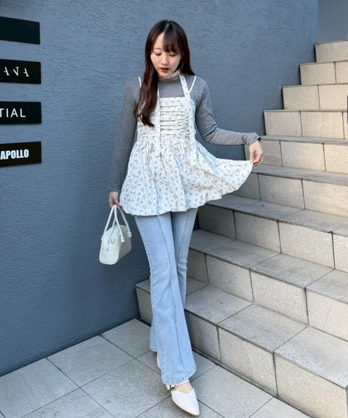 continuer de NICE CLAUP(コンティニューデナイスクラップ)の「アソート柄バルーンキャミチュニック(シャツ/ブラウス・レディース・ブラック/その他3/その他2/その他1/ピンク・FREE)」の9枚目の写真