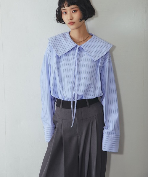 ANOTHER S（アナザーエス）の「【セットアップ対応】配色ベルトタック入りスラックス（スーツパンツ・レディース・ブラック/グレー/グレイッシュベージュ・FREE）」の16枚目の写真