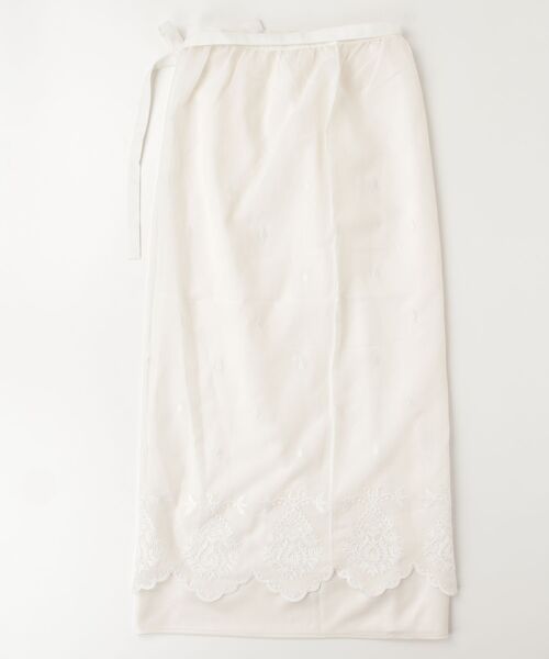 THE SHINZONE（ザ　シンゾーン）の「LACE APRON SKIRT 26SMSSK03（スカート・レディース・ホワイト/ブラック・34/36）」の3枚目の写真