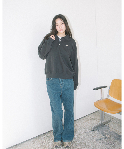 HAVISM(ヘビズム)の「WP CHECKED COLLAR SWEATSHIRT(CHARCOAL)(ポロシャツ・レディース・その他・ONE SIZE)」の3枚目の写真