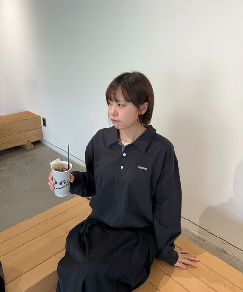 HAVISM(ヘビズム)の「WP CHECKED COLLAR SWEATSHIRT(CHARCOAL)(ポロシャツ・レディース・その他・ONE SIZE)」の6枚目の写真