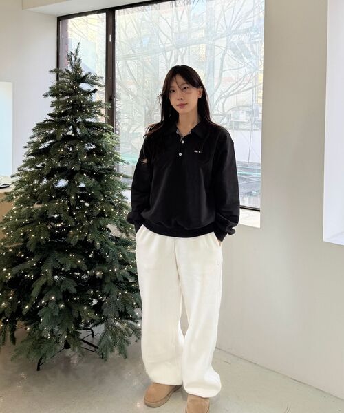 HAVISM(ヘビズム)の「WP CHECKED COLLAR SWEATSHIRT(CHARCOAL)(ポロシャツ・レディース・その他・ONE SIZE)」の7枚目の写真