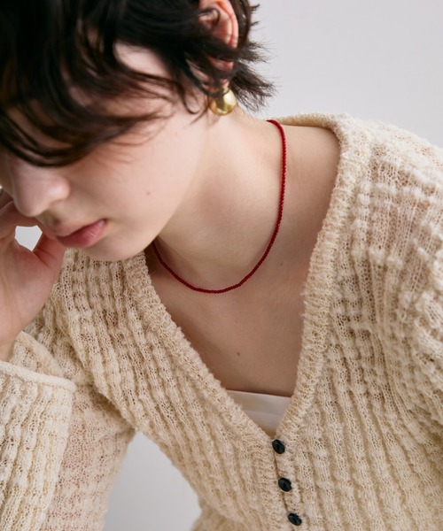 Trish（トリッシュ）の「キラキラミニビーズネックレス（ネックレス・レディース・レッド/ブラック・FREE）」の9枚目の写真