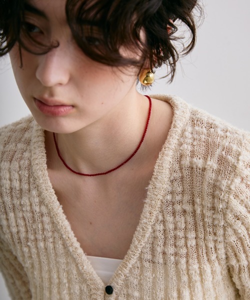 Trish（トリッシュ）の「キラキラミニビーズネックレス（ネックレス・レディース・レッド/ブラック・FREE）」の8枚目の写真