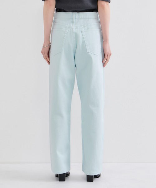 le cercle ADAM ET ROPE'(ルセルクルアダムエロペ)の「製品染めストレートパンツ/S.Mサイズ展開/伸縮性あり/洗濯機使用可能(デニムパンツ・レディース・サックスブルー/ピンク系その他2・M/S)」の13枚目の写真