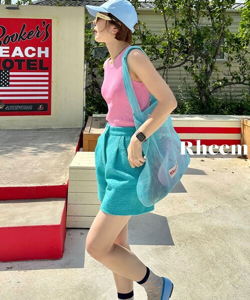 NICE WEATHER（ナイスウェザー）の「＜Rheemin＞ビッグメッシュホーリー/ショルダーバッグ（ショルダーバッグ・レディース・ライトブルー/ブラック・FREE）」の15枚目の写真