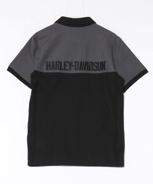 Harley-Davidson(ハーレーダビッドソン)の「H-D(R)エッセンシャル バー&シールド カラーブロック ポロ(Tシャツ/カットソー・メンズ・ブラック系その他・SMALL/X-LARGE/LARGE/MEDIUM)」の3枚目の写真