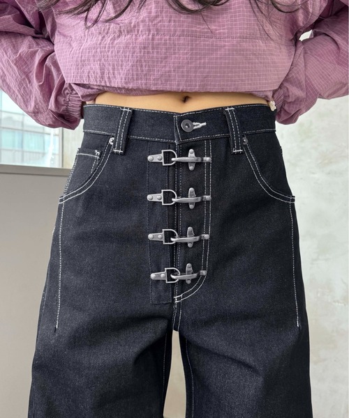 sedacle(セダクル)の「ファイヤーマンリジットカーブデニム(デニムパンツ・メンズ・インディゴブルー/ブラック・SMALL/MEDIUM/LARGE)」の2枚目の写真