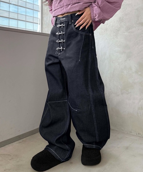 sedacle(セダクル)の「ファイヤーマンリジットカーブデニム(デニムパンツ・メンズ・インディゴブルー/ブラック・SMALL/MEDIUM/LARGE)」の10枚目の写真